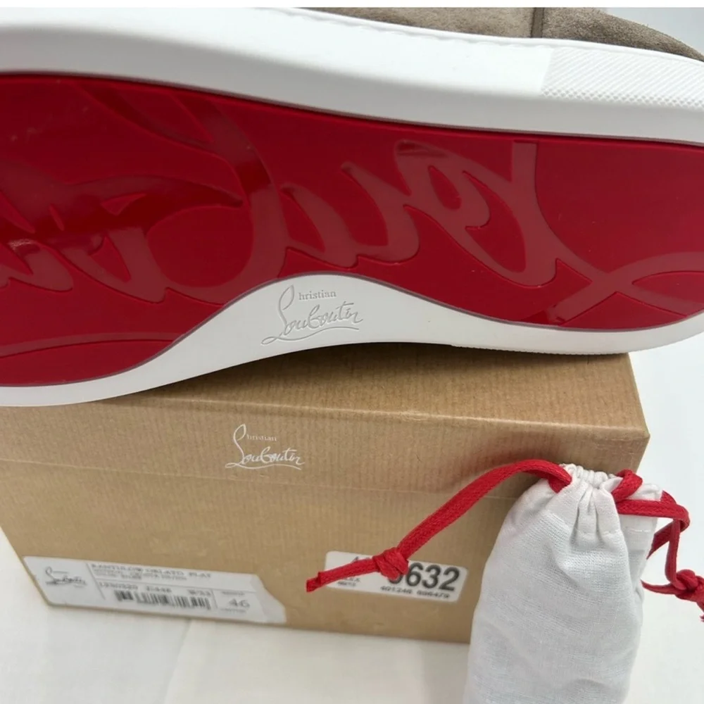 Men’s Christian Louboutin Rantulow Suede Sneakers size 46 made in Italy - Picture 9 of 13